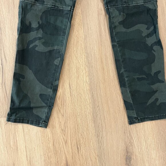 Supplies Green Skinny Camo Jeans Gold Zipper Pockets Size 6 - Picture 4 of 10